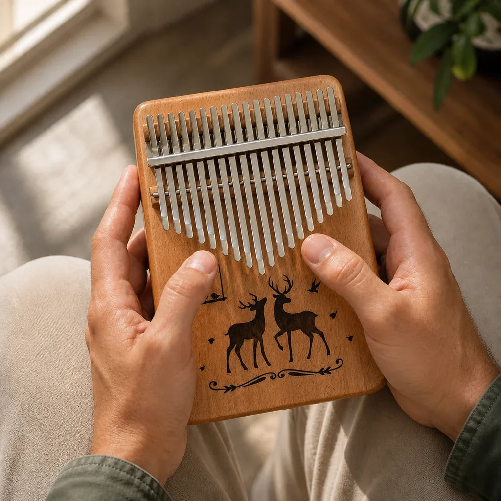 Kalimba 17 Keys - Mahogany, 4 Colours