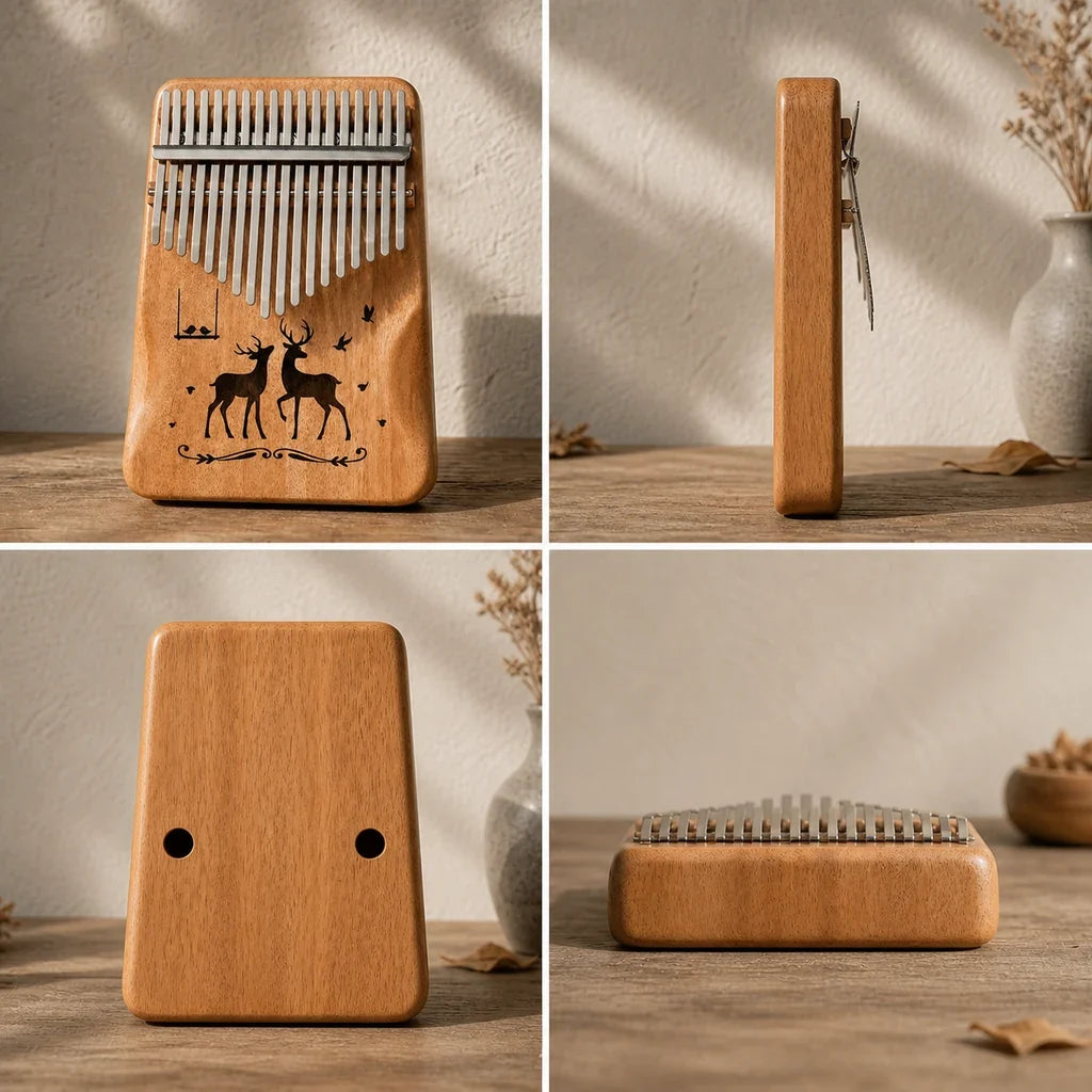 Kalimba 17 Keys - Mahogany, 4 Colours