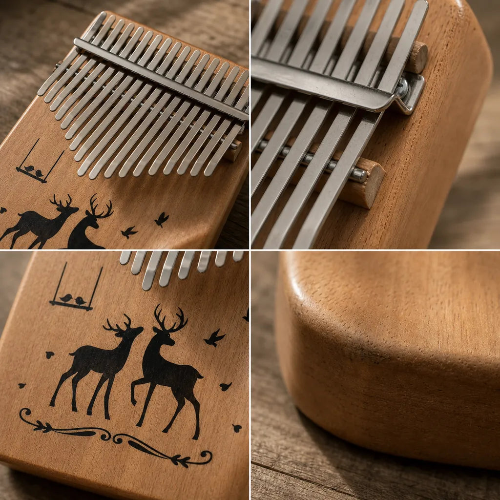 Kalimba 17 Keys - Mahogany, 4 Colours