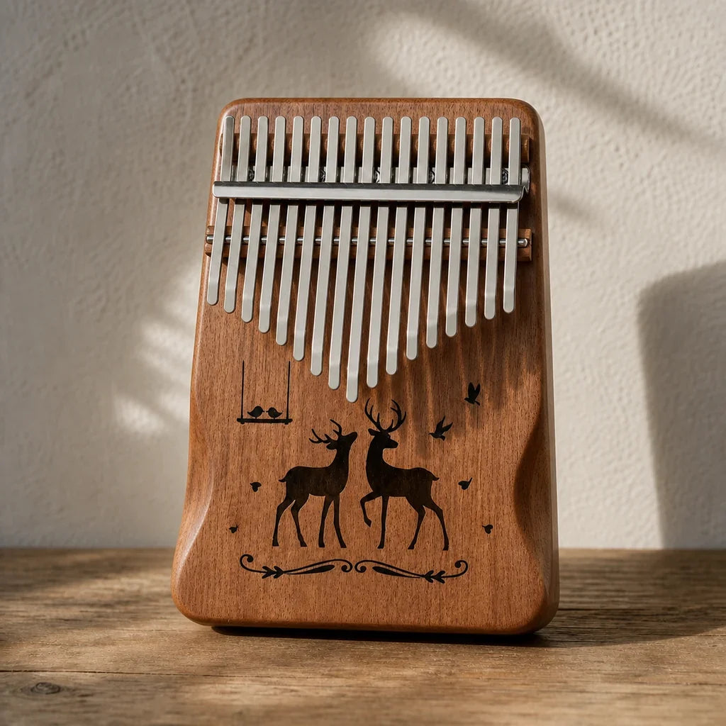Kalimba 17 Keys - Mahogany, 4 Colours