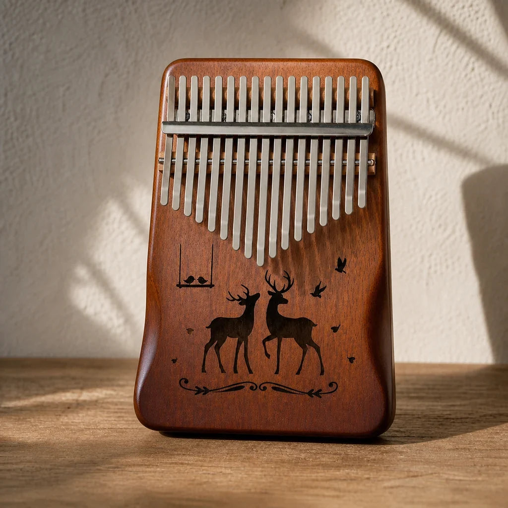 Kalimba 17 Keys - Mahogany, 4 Colours