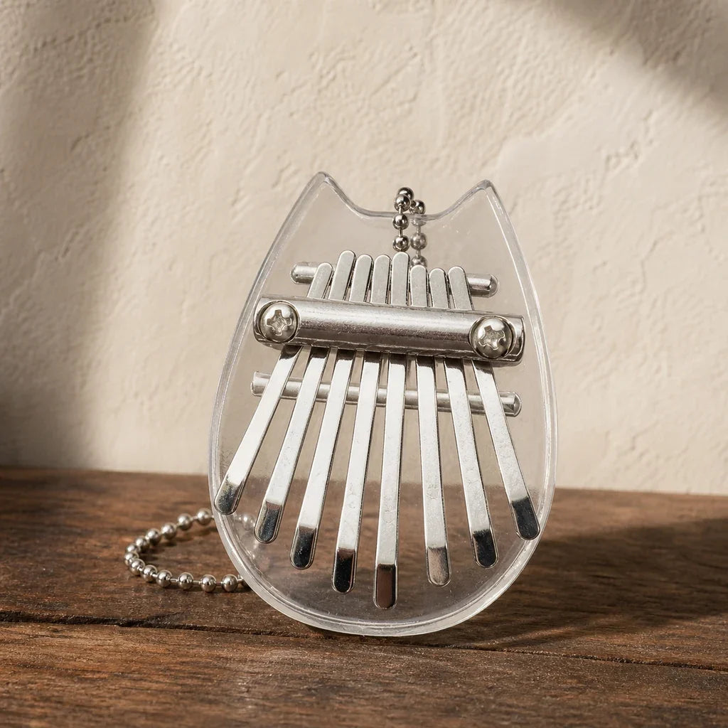 Kalimba 8 Keys - Acrylic, Cat, Heart or Bear