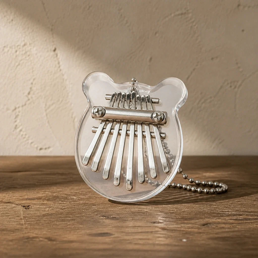 Kalimba 8 Keys - Acrylic, Cat, Heart or Bear
