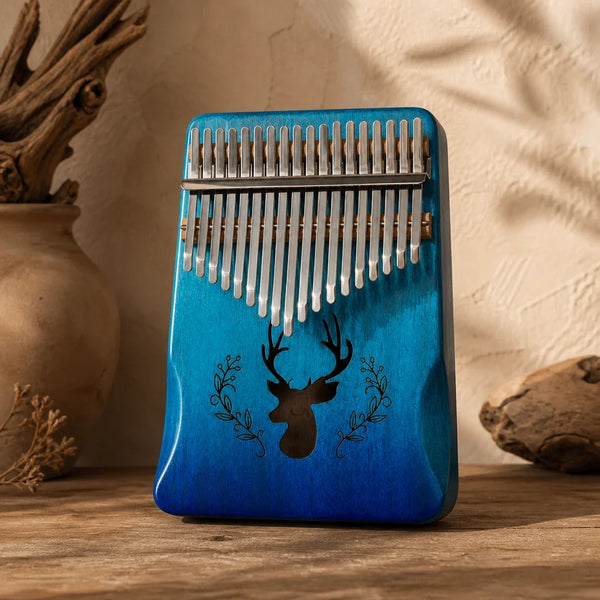 Kalimba 17 Keys - Mahogany Premium, Deer or Crane