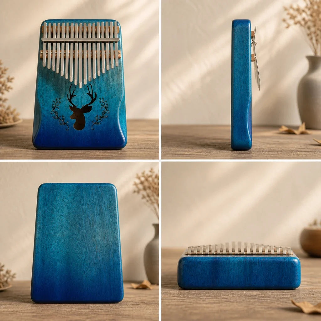 Kalimba 17 Keys - Mahogany Premium, Deer or Crane