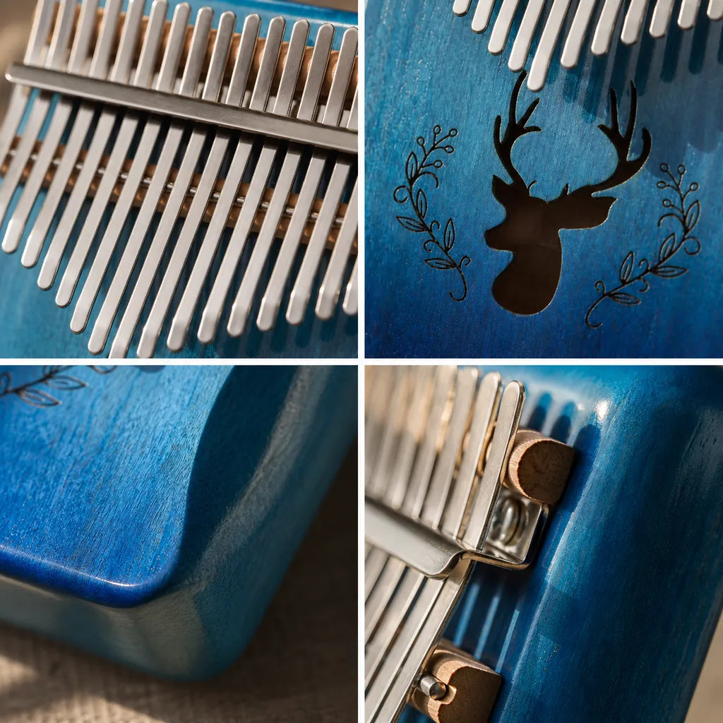 Kalimba 17 Keys - Mahogany Premium, Deer or Crane