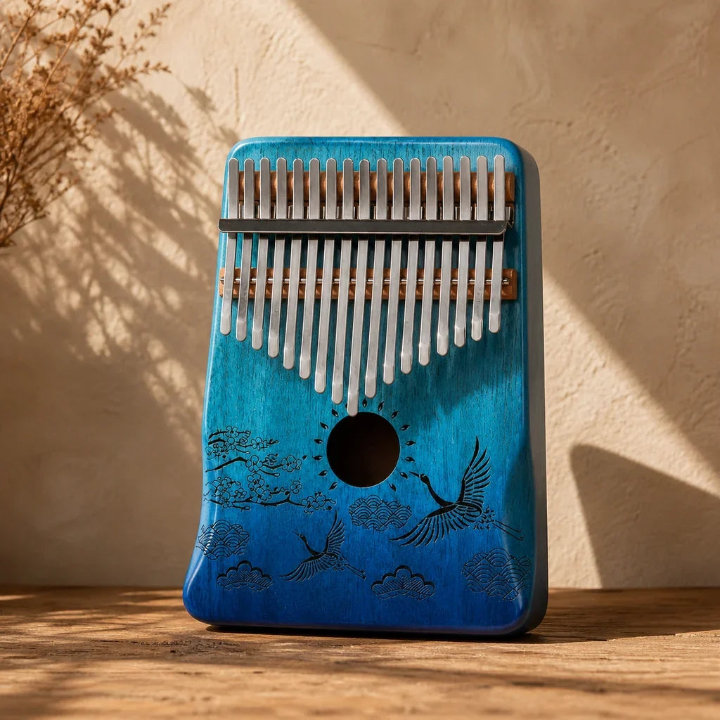 Kalimba 17 Keys - Mahogany Premium, Deer or Crane
