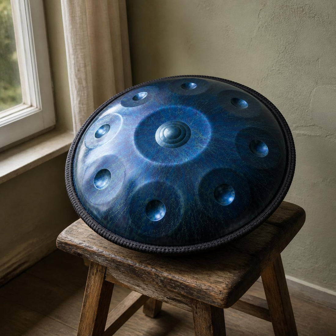 Handpan Stars D Minor 10 Notes - Blue, Hand Tuned