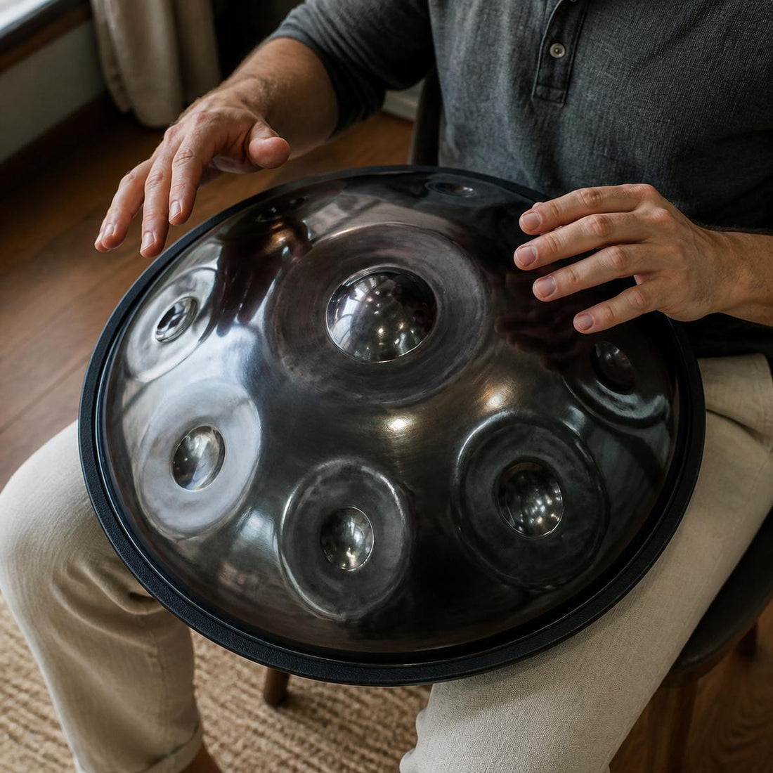 Handpan Black Knight D Minor 10 Notes - Kurd or Celtic