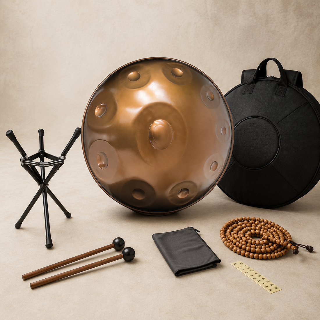 Handpan Kurd D Minor 9-10 Notes - Ember Steel