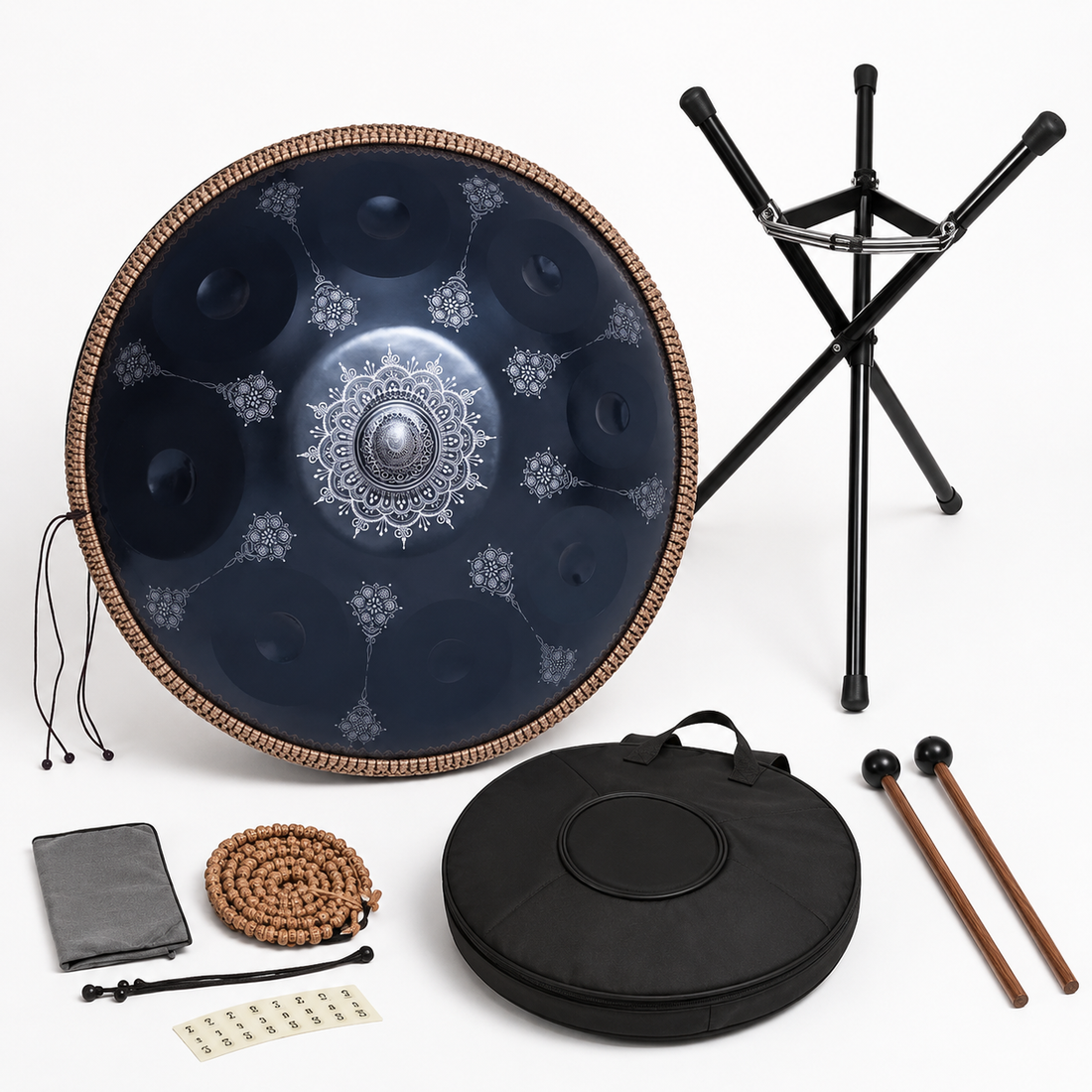 Handpan C Major 9-12 Notes - Stainless Steel, Engraved