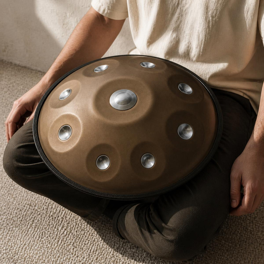 Mini Handpan G Minor 9 Notes - 45 cm, Hand Tuned