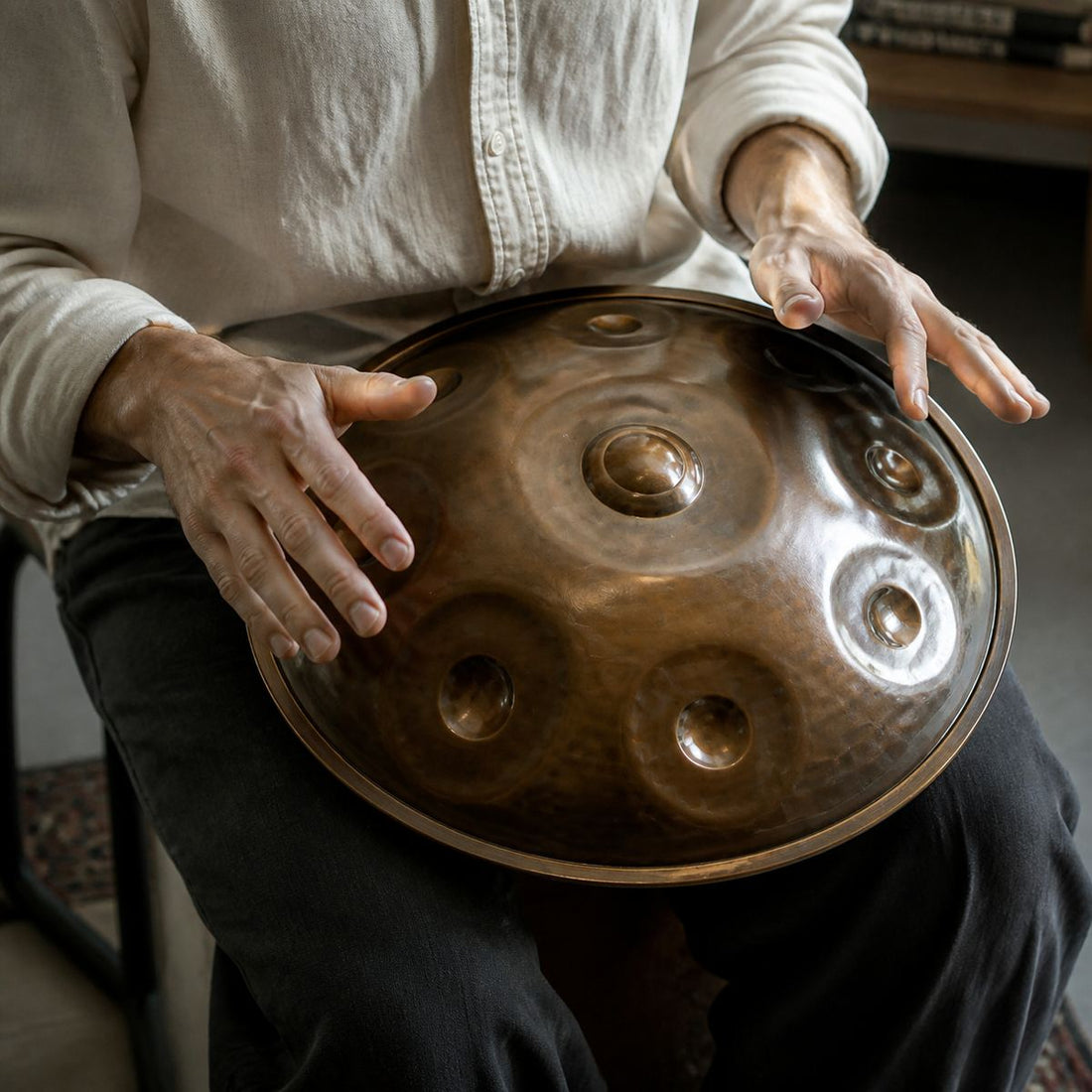 Mini Handpan Palm-Zen F Kurd 9 Notes - Premium Steel