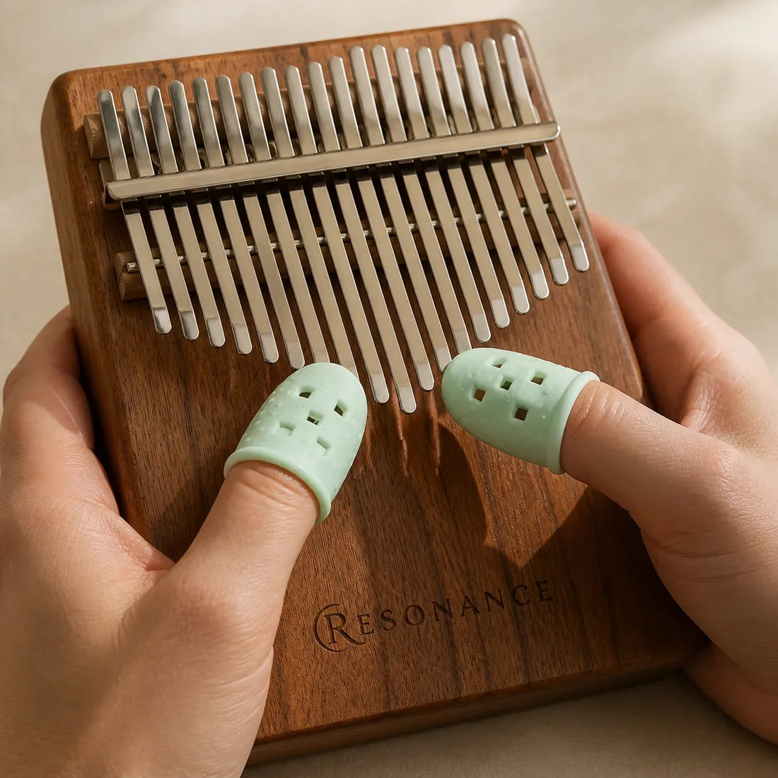 Kalimba Thumb Protectors - Soft Silicone, Pair