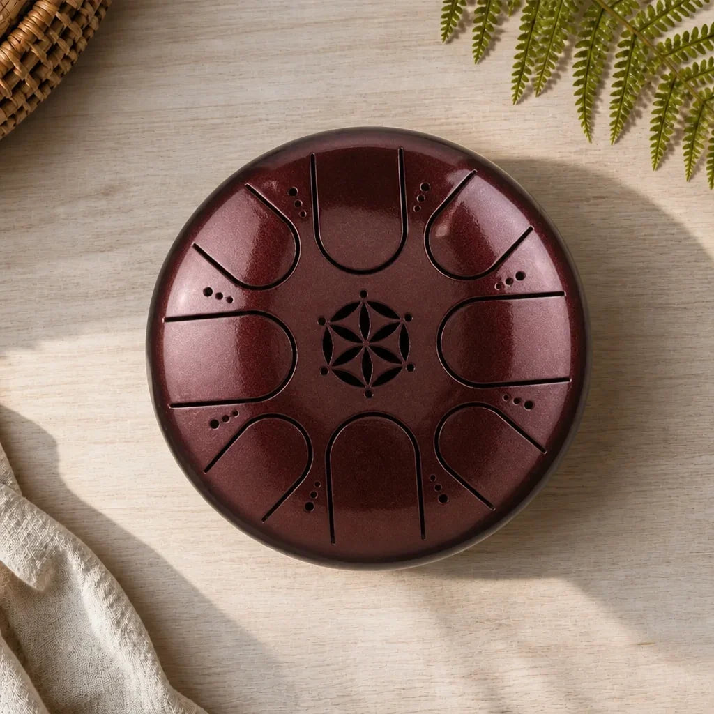 Steel Tongue Drum 8 Notes - Mandala Design, 13 cm