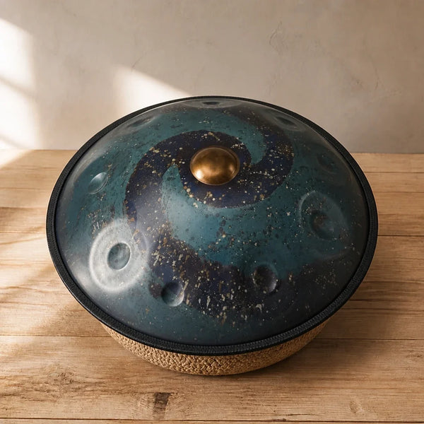 Handpan D Minor 10 Notes - Spiral or Abstract Motif