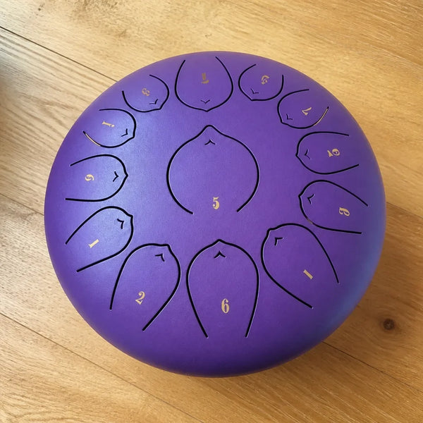 Steel Tongue Drum C Major 13 Notes 432 Hz - Stainless Steel