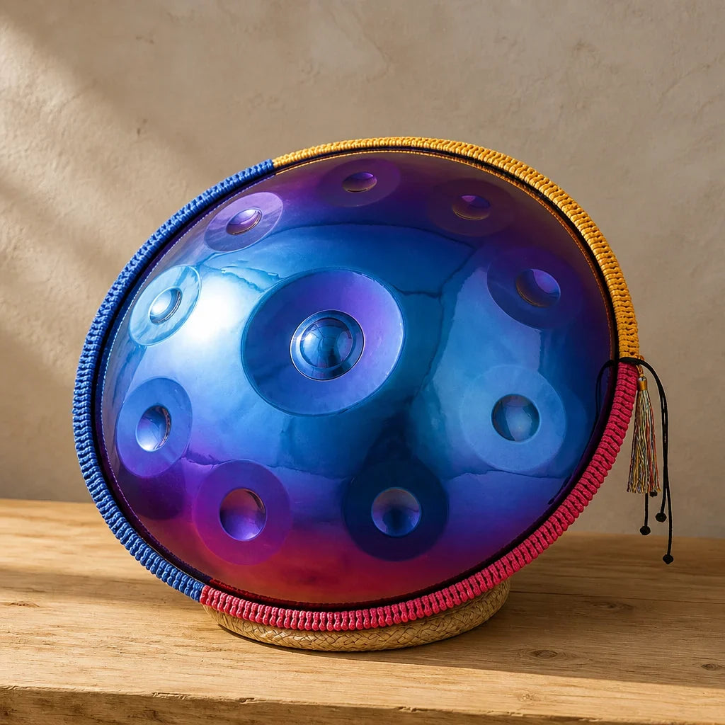 Handpan Kurd D Minor 10 Notes - Premium, Blue Violet