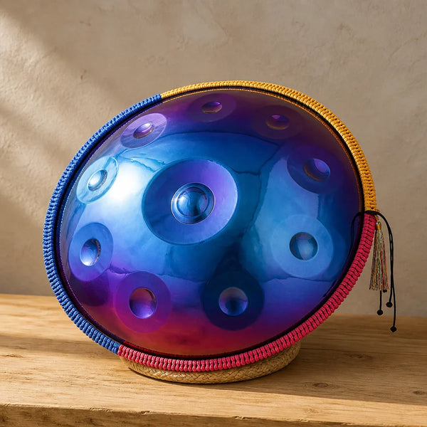 Handpan Kurd D Minor 10 Notes - Premium, Blue Violet