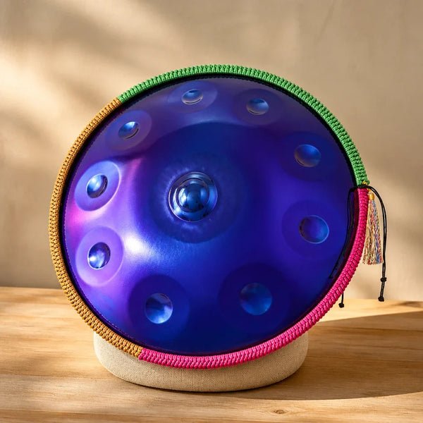 Handpan Kurd D Minor 10 Notes - Spirit Design, Blue Violet