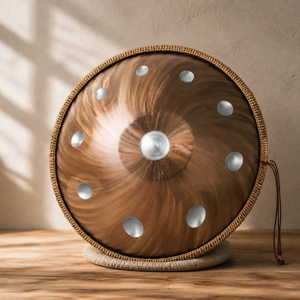 Handpan Kurd D Minor 10 Notes - Spiral Design, 55 cm