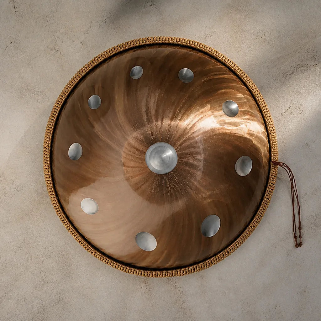 Handpan Kurd D Minor 10 Notes - Spiral Design, 55 cm