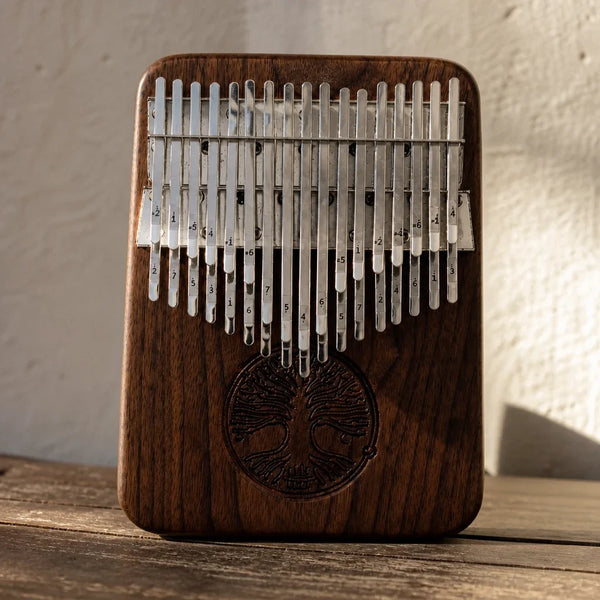 Kalimba 34 Keys - Solid Walnut, Double Row