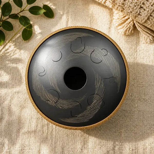 Steel Tongue Drum Enigma 8 Notes - Nitrided Steel, Engraved