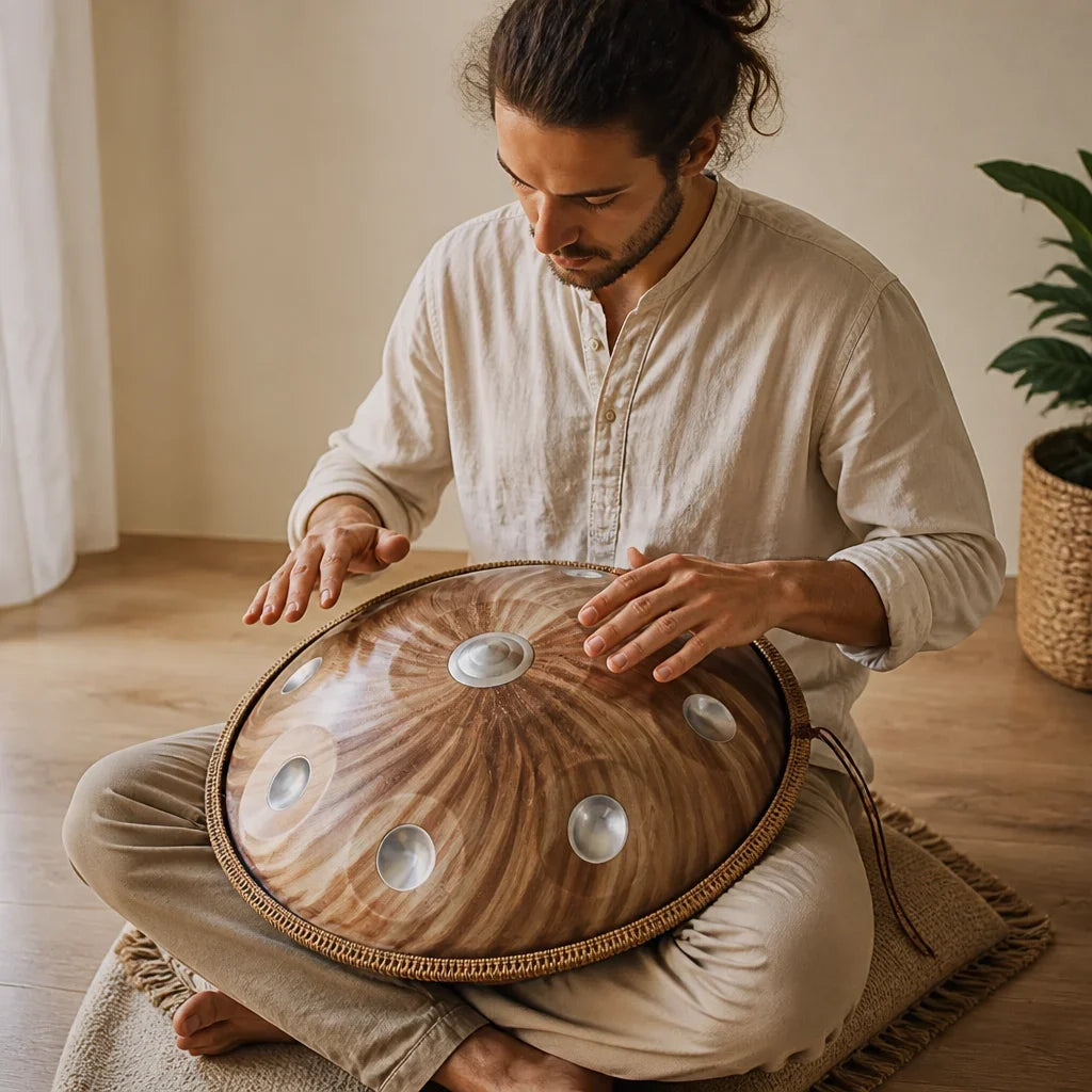 Handpan Kurd D Minor 10 Notes - Spiral Design, 55 cm