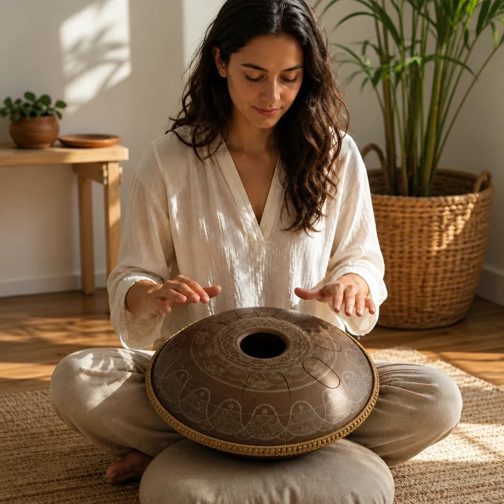 Steel Tongue Drum Enigma Meditation 8 Notes - Stainless Steel