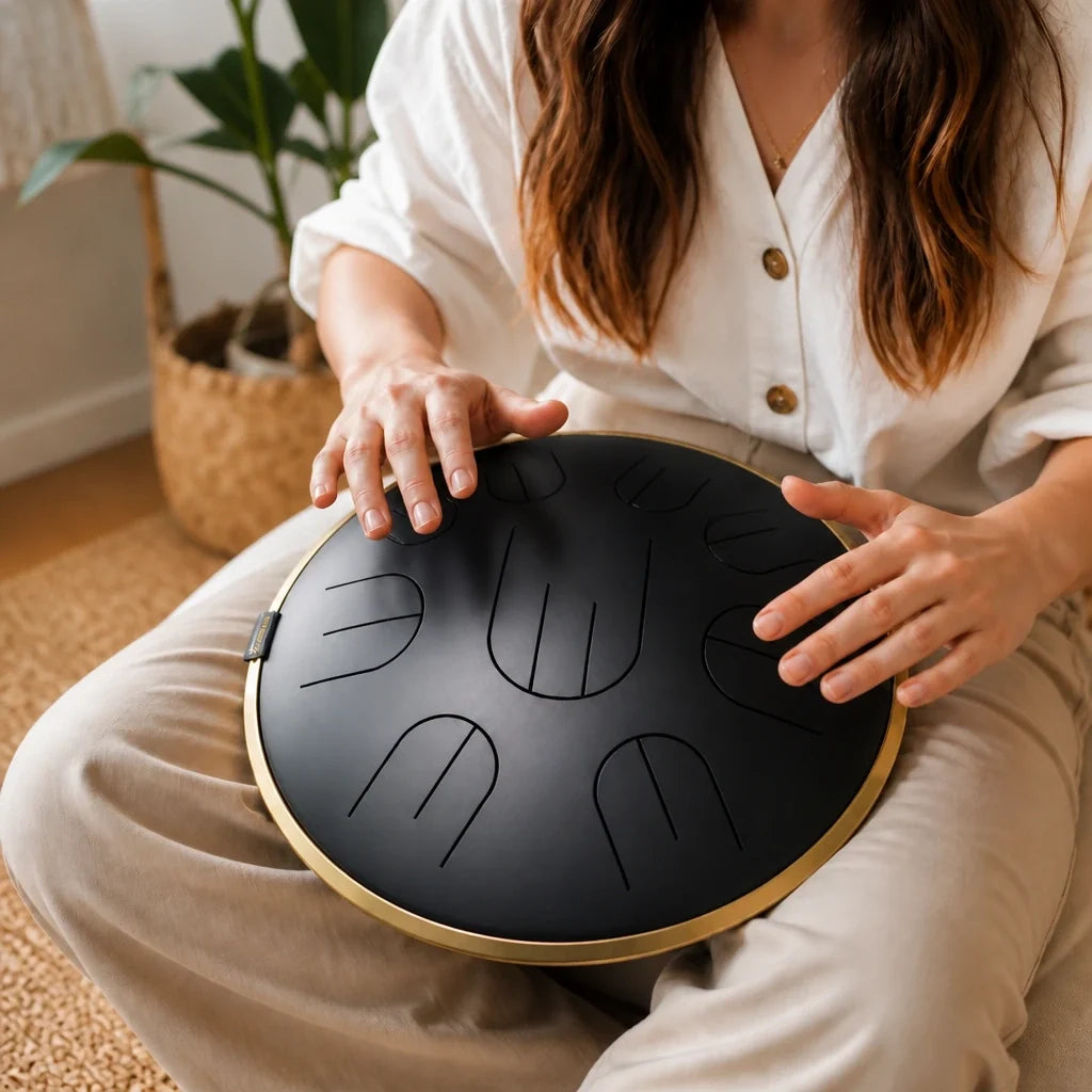 Steel Tongue Drum Amara D Minor 9 Notes - Titanium Steel