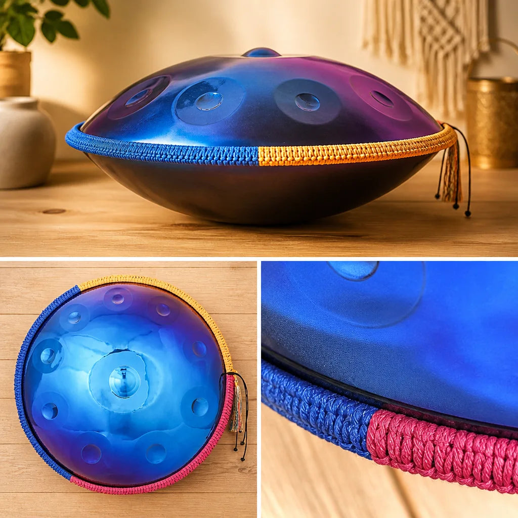 Handpan Kurd D Minor 10 Notes - Premium, Blue Violet