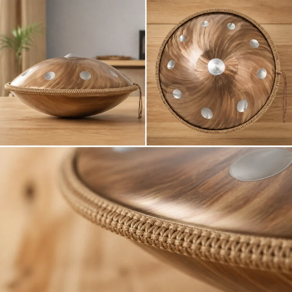 Handpan Kurd D Minor 10 Notes - Spiral Design, 55 cm