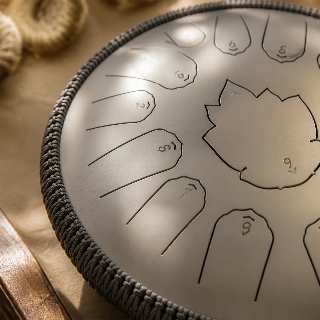 Steel Tongue Drum D 15 Notes 33 cm - Steel