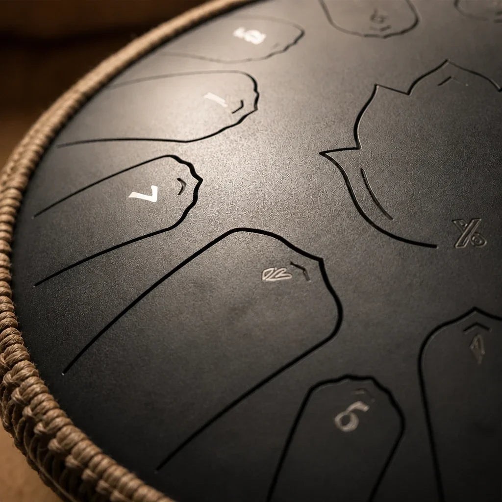 Steel Tongue Drum C Major 15 Notes 35 cm - Stainless Steel