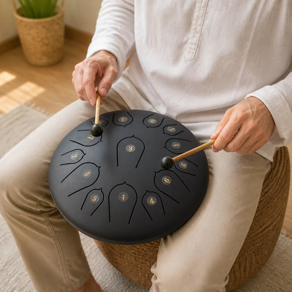 Steel Tongue Drum C Major 15 Notes - Classic, 35 cm