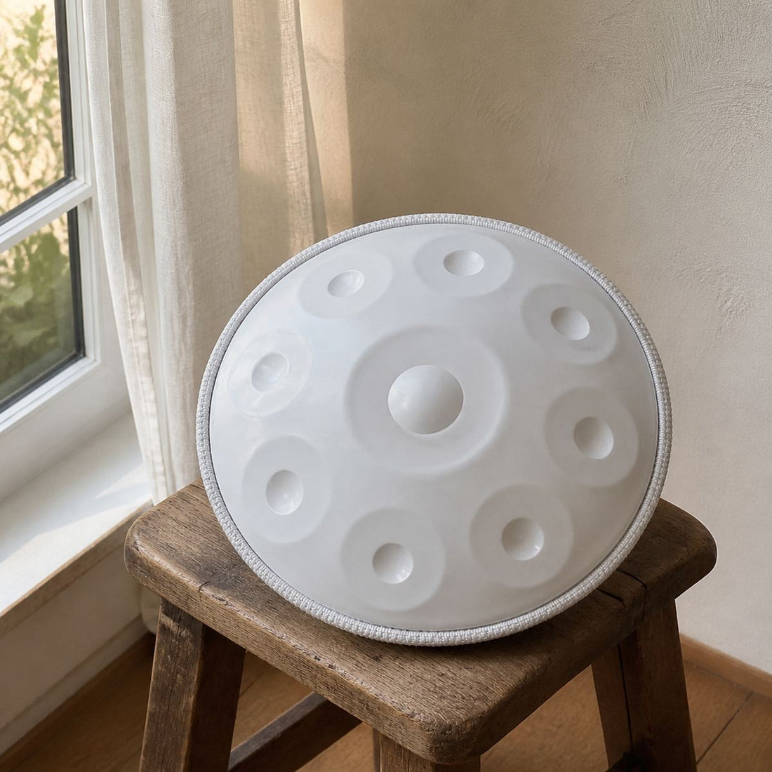 Handpan Classic D Minor 9-12 Notes - White, Kurd or Amara